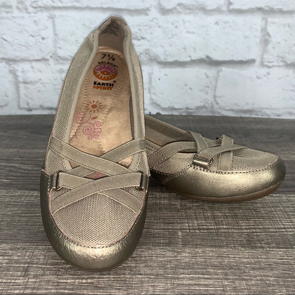 NWOT Earth Spirit Mary Jane Cushioned Flats Sz 7.5